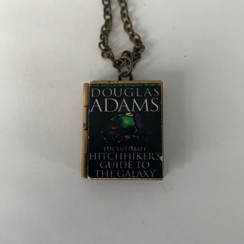 📖📕CUTE📔📖 Book Locket - Hitchhikers Guide to the Galaxy